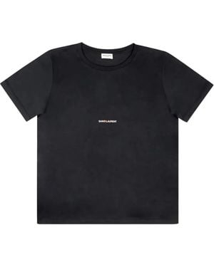 Saint Laurent Cotton T-Shirts And Polos - Black