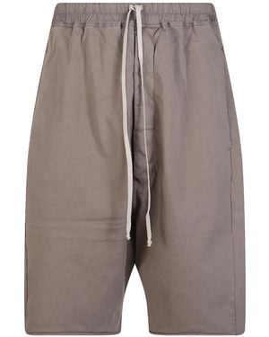 Rick Owens Dropped-Crotch Drawstring Shorts - Grey