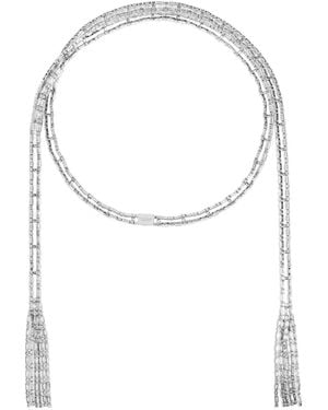 DSquared² バゲットカット ネックレス - ホワイト