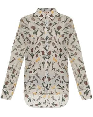 Marni Floral-Print Shirt - White