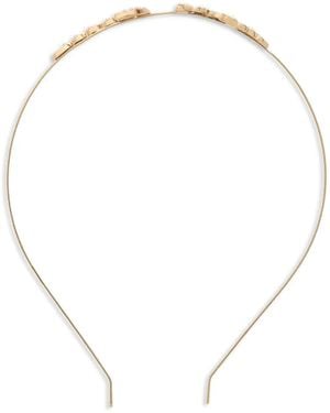 Red(V) Embellished Headband - White