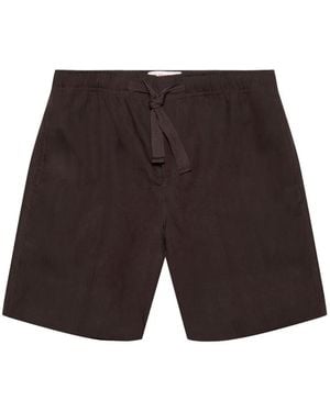Orlebar Brown Alex Drawstring Linen Deck Shorts - White