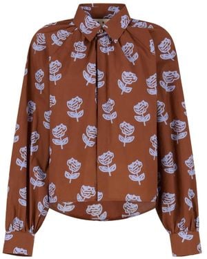 Marni Camicia A Fiori - Marrone