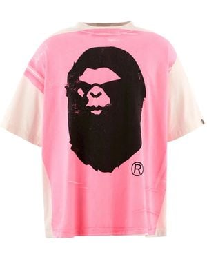 SAINT Mxxxxxx X Bape Cotton T-Shirt - Pink