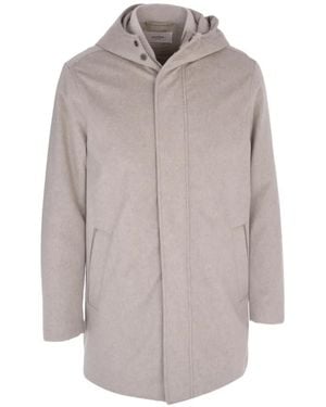 Agnona Caban Kapuzenjacke - Grau