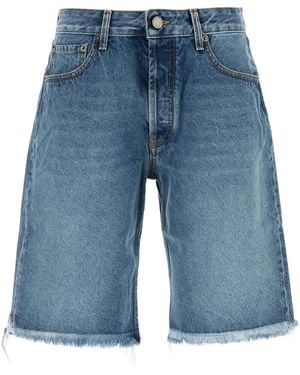 Alessandra Rich Bermuda À Franges - Bleu