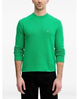 Benetton Logo-Patch Jumper - Green
