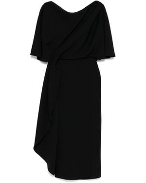 Amsale Drapiertes Kleid Aus Krepp - Schwarz