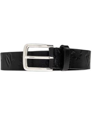 DSquared² Logo-Embossed Belt - White