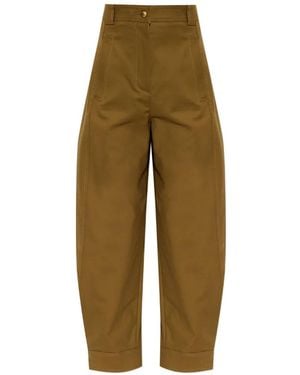 Max Mara Pantalones Adorni Capri Con Costuras En Contraste - Neutro