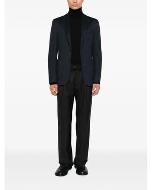 BOSS Notch-Lapel Single-Breasted Jacket - Black
