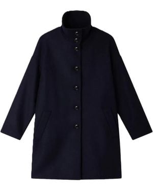 Sessun Paradise High-Neck Coat - Blue