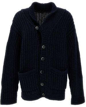 Barena Grobstrick-Pullover Mit Knöpfen - Blau
