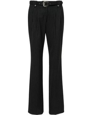 Versace Jeans Couture ストライプ ストレートパンツ - ブラック