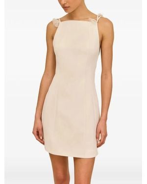 Cult Gaia Floral-Embellished Backless Mini Dress - White