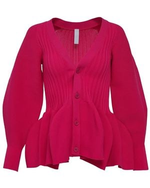 CFCL Cardigan mit Puffärmeln - Rot