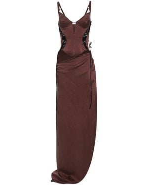 Maria Lucia Hohan Malena Lace-Up Corset Maxi Dress - Purple