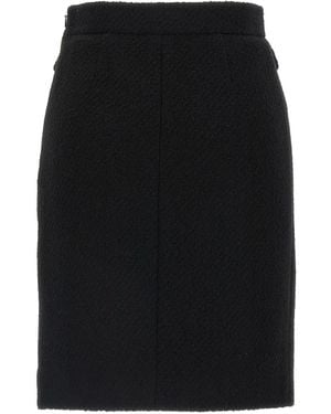 Chloé Bouclé-Midirock mit Taschen - Schwarz