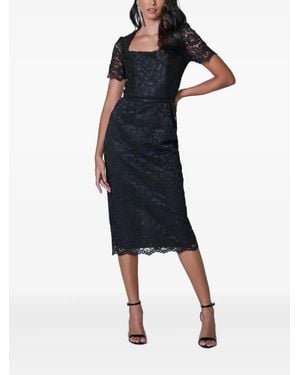 Lethicia Bronstein Square-neck Midi Dress - ブルー