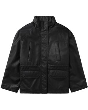 Juun.J Faux-Leather Jacket - Black