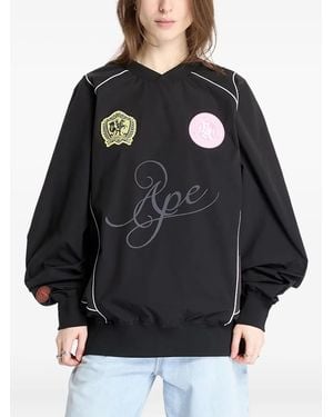 A Bathing Ape Pull À Détails De Patchs - Noir