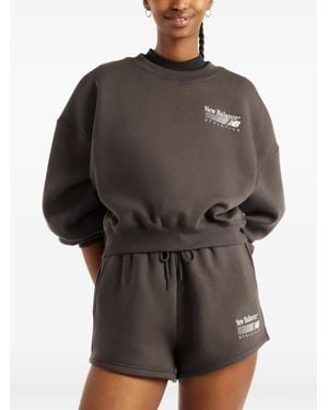 New Balance Sweat Trackside En Polaire - Grey