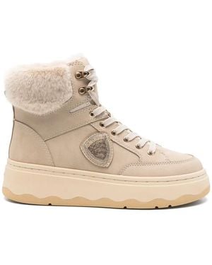 Blauer Maribel 02 Faux-Fur Lace-Up Ankle Boots - Brown