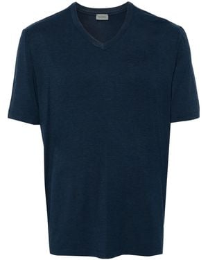Hanro Camiseta Con Cuello En V - Azul