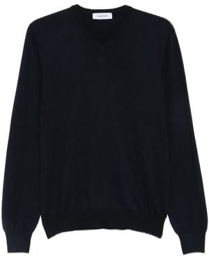 Gran Sasso V-Neck Sweater - Black