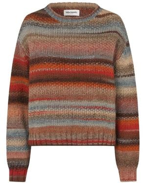 Lolly's Laundry Fairhavenll Striped Knit Jumper - Brown