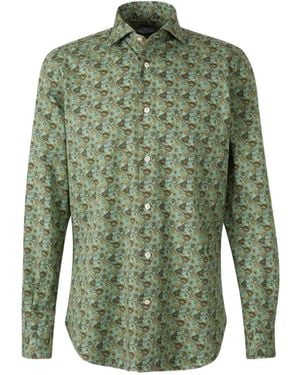 Vincenzo Di Ruggiero Buttoned Floral-Print Shirt - Green