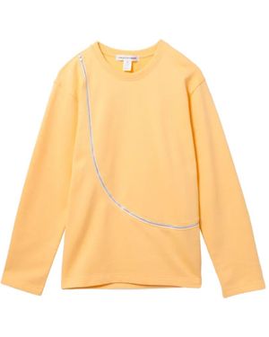 Comme des Garçons Sweater Met Ritsdetail - Geel