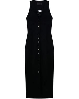 Vetements Button Sleeveless Midi Dress - ブラック