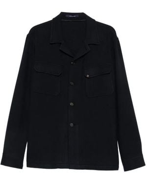 Tagliatore Flap-Pocket Shirt Jacket - Black