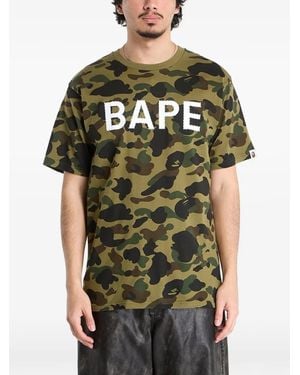 A Bathing Ape Camo Rhinestone T-Shirt - Green