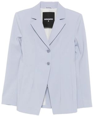 Patrizia Pepe Notched-Lapel Blazer - Blue