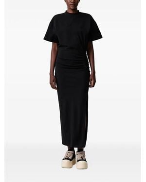 WRSTBHVR Asuna V3 Ruched Side-Slit Maxi Dress - Black