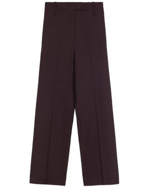 Alysi Pantaloni A Gamba Ampia - Viola