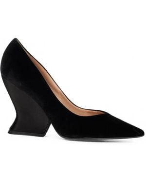 Alberta Ferretti Sculptural Geometric-Heel Pumps - Black