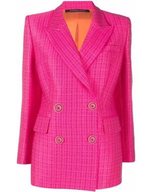 Antonino Valenti Fitted Double-Breasted Blazer - Pink