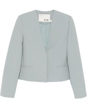 SIR. Blazer con cuello en V - Azul