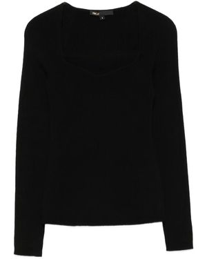 Maje Klassischer Pullover - Schwarz