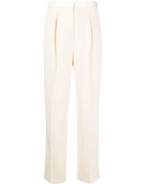 forte_forte Pleat-Detail High-Waist Trousers - White