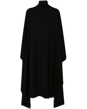 ALAINPAUL Draped Midi Dress - Black