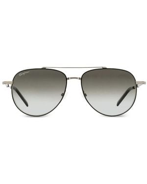 Ferragamo Eyewear Klassische Pilotenbrille - Grau