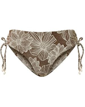 Twinset Jacquard Bikini Bottoms - Grey