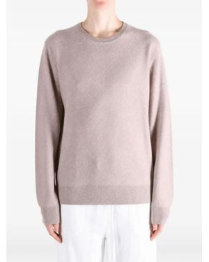Frenckenberger Crew-Neck Ribbed-Trim Sweater - Pink