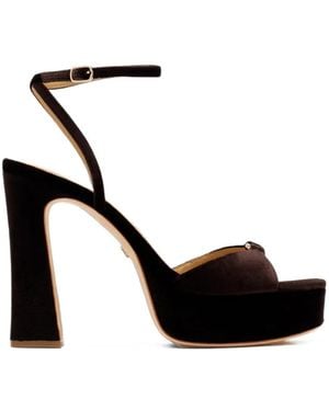 Badgley Mischka Romina Crystal-Embellished Platform Sandals - Black
