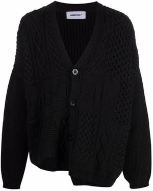 Ambush Cardigan Im Patchwork-Look - Schwarz