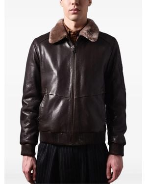 Poche Paris Aviator-Style Jacket - Black